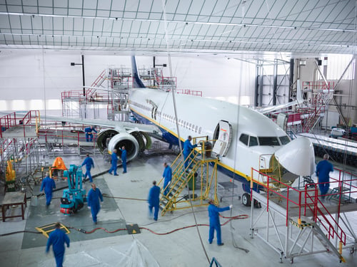 Production of a Boeing 737